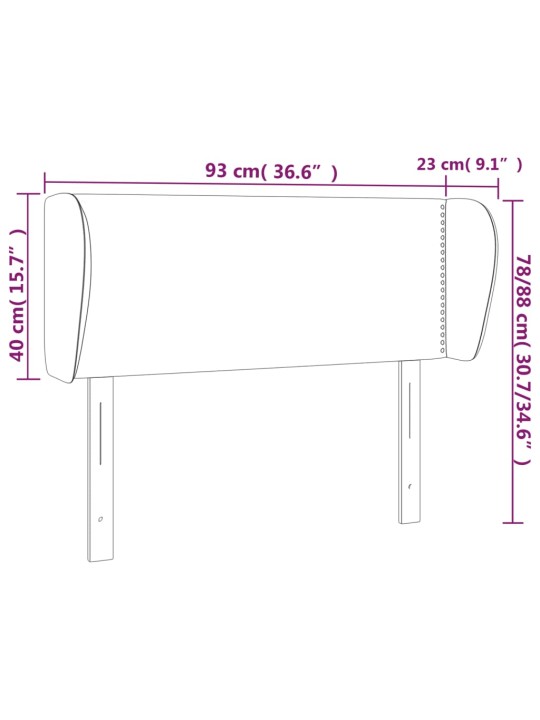 Čelo postele typu ušák tmavě zelené 93x23x78/88 cm samet