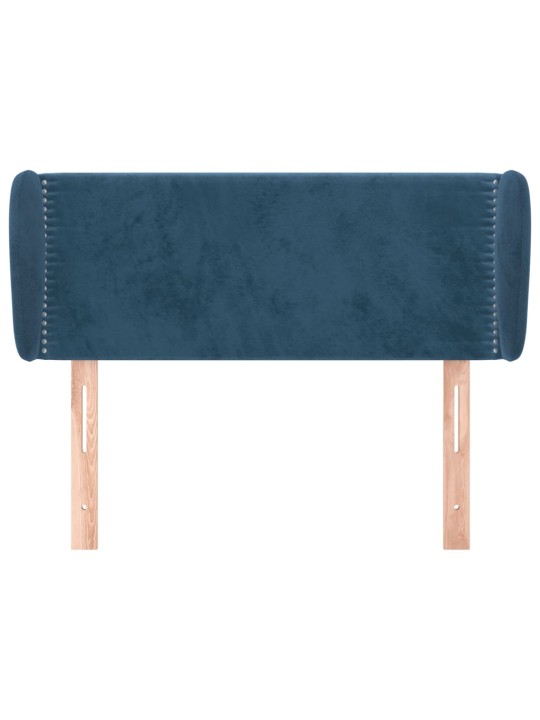 Čelo postele typu ušák tmavě modré 93x23x78/88 cm samet