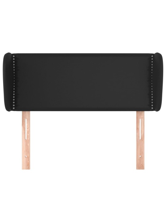 Čelo postele typu ušák černé 83x23x78/88 cm umělá kůže