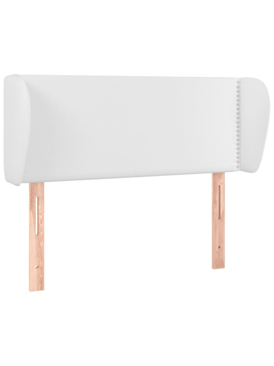 Čelo postele typu ušák bílá 83x23x78/88 cm umělá kůže