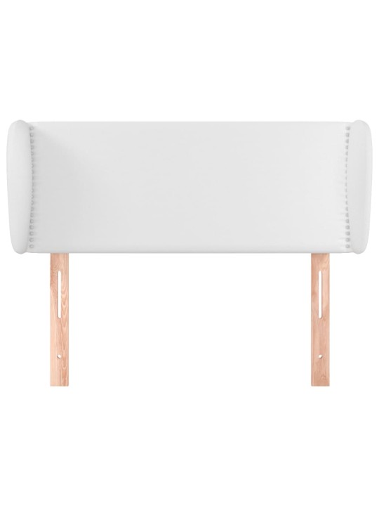 Čelo postele typu ušák bílá 83x23x78/88 cm umělá kůže