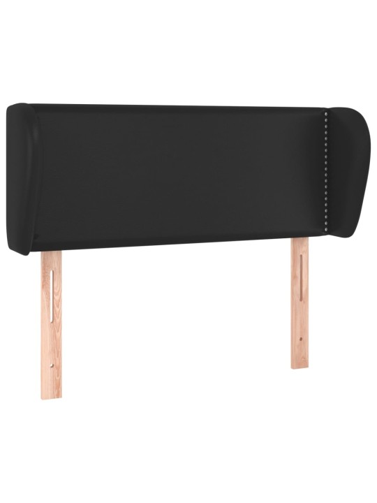 Čelo postele typu ušák černé 93x23x78/88 cm umělá kůže