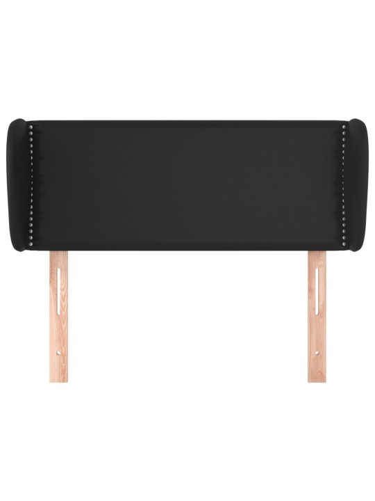 Čelo postele typu ušák černé 93x23x78/88 cm umělá kůže