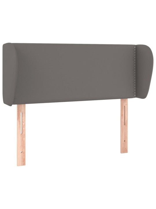 Čelo postele typu ušák šedá 93x23x78/88 cm umělá kůže