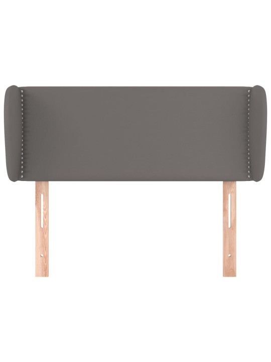 Čelo postele typu ušák šedá 93x23x78/88 cm umělá kůže