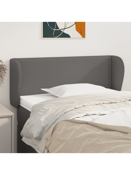 Čelo postele typu ušák šedá 93x23x78/88 cm umělá kůže