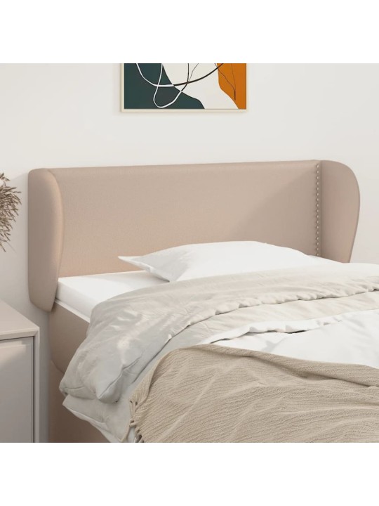 Čelo postele typu ušák cappuccino 93x23x78/88 cm umělá kůže