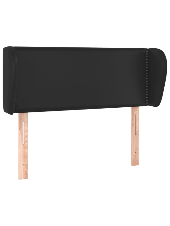 Čelo postele typu ušák černé 103x23x78/88 cm umělá kůže