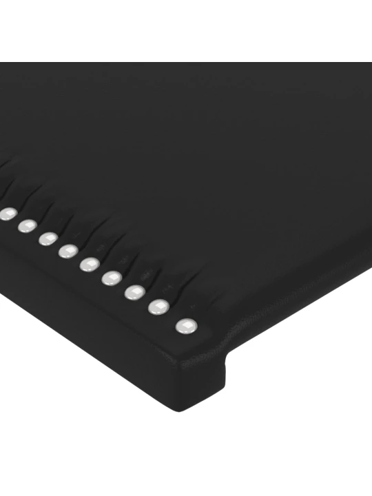 Čelo postele typu ušák černé 103x23x78/88 cm umělá kůže