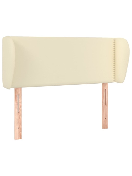 Čelo postele typu ušák krémové 103x23x78/88 cm umělá kůže