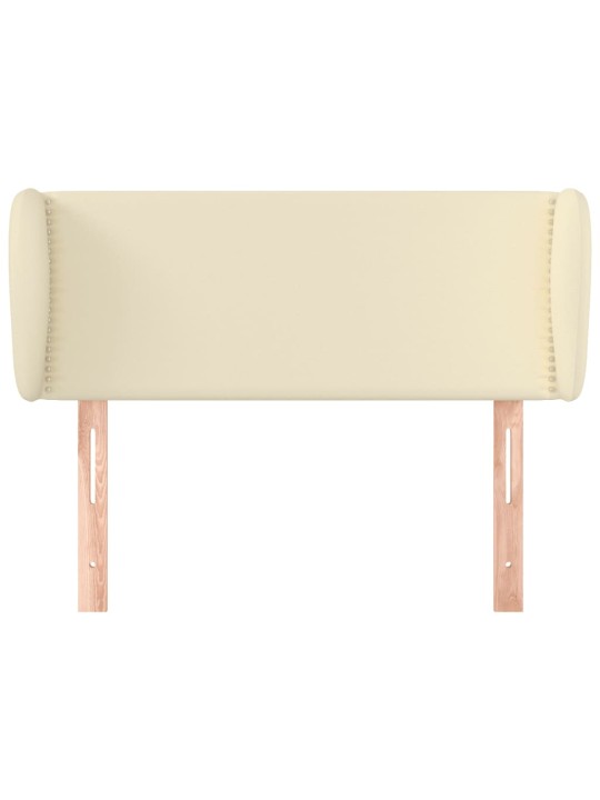 Čelo postele typu ušák krémové 103x23x78/88 cm umělá kůže