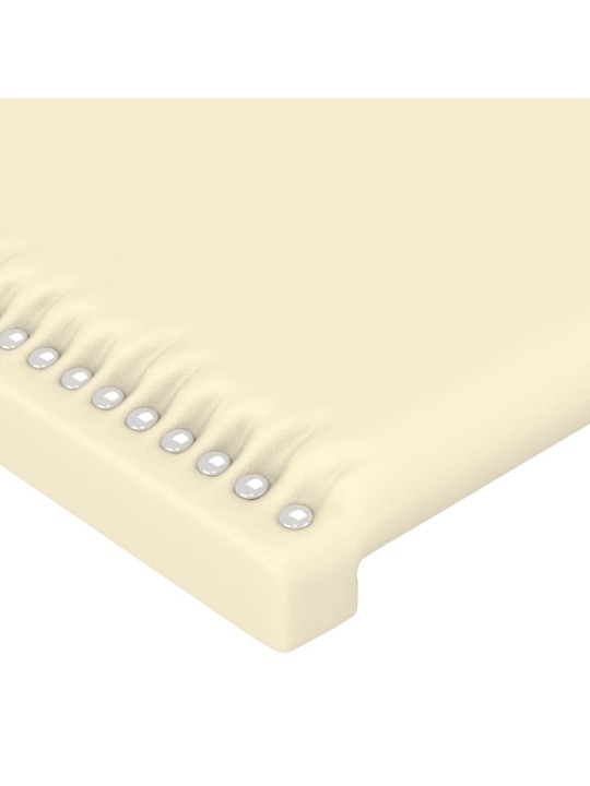 Čelo postele typu ušák krémové 103x23x78/88 cm umělá kůže