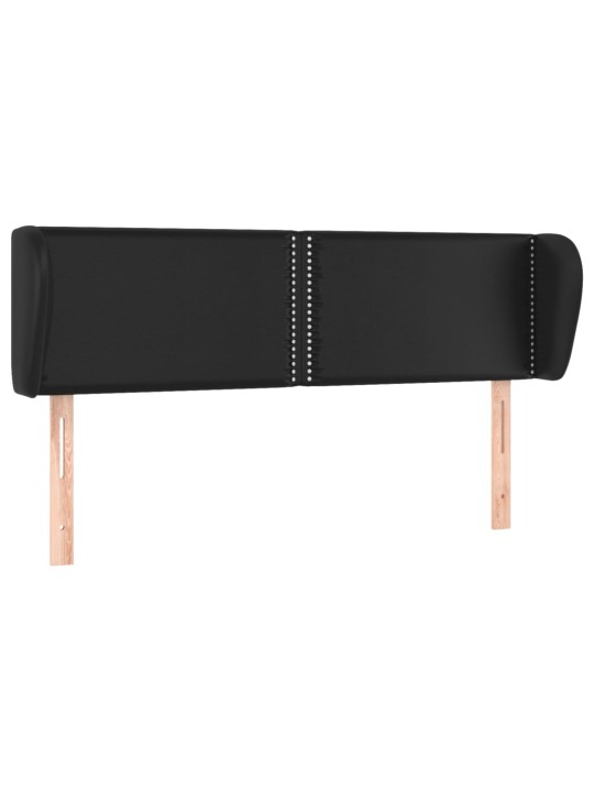 Čelo postele typu ušák černé 147x23x78/88 cm umělá kůže