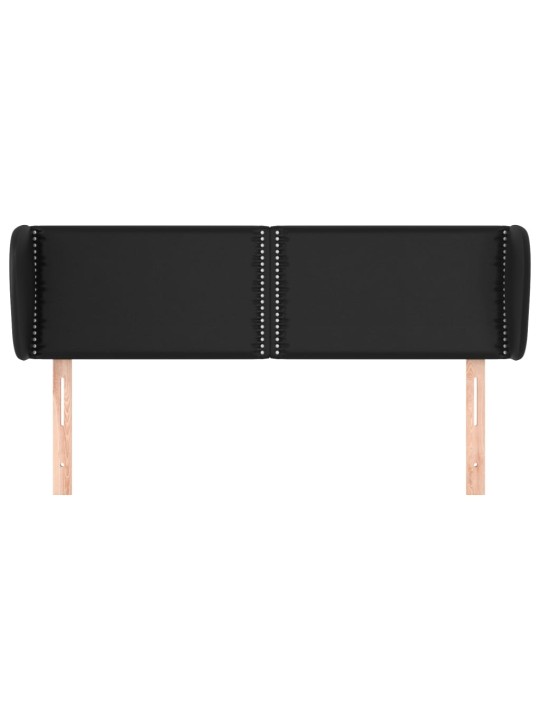 Čelo postele typu ušák černé 147x23x78/88 cm umělá kůže