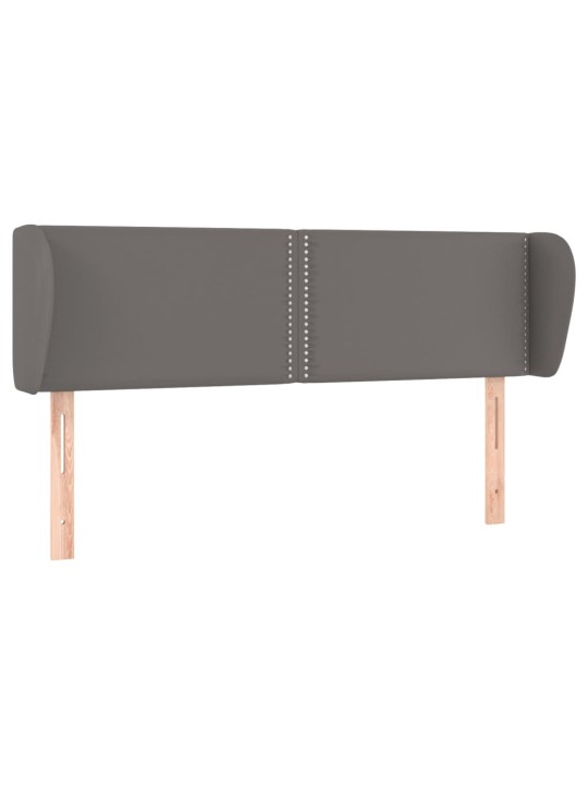 Čelo postele typu ušák šedá 147x23x78/88 cm umělá kůže