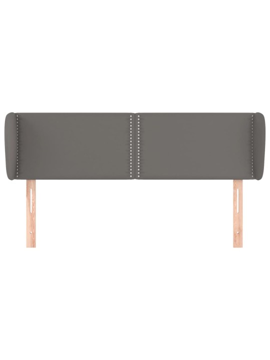 Čelo postele typu ušák šedá 147x23x78/88 cm umělá kůže