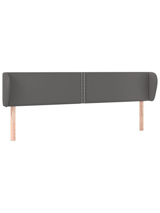 Čelo postele typu ušák šedá 163x23x78/88 cm umělá kůže