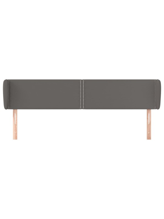 Čelo postele typu ušák šedá 163x23x78/88 cm umělá kůže