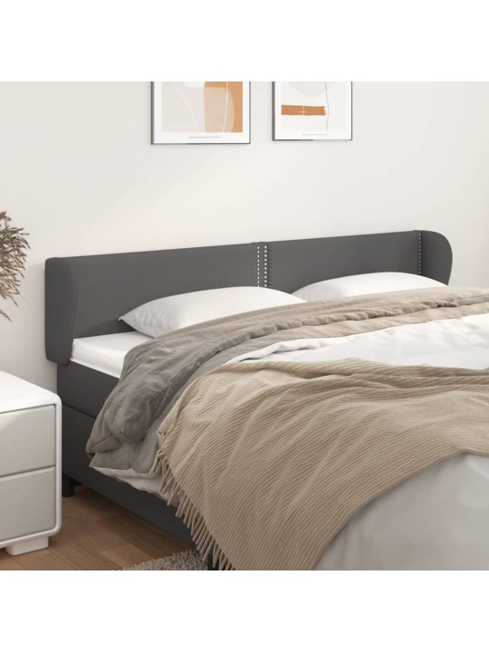 Čelo postele typu ušák šedá 163x23x78/88 cm umělá kůže