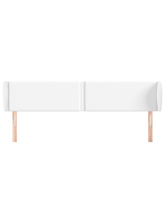 Čelo postele typu ušák bílá 183x23x78/88 cm umělá kůže
