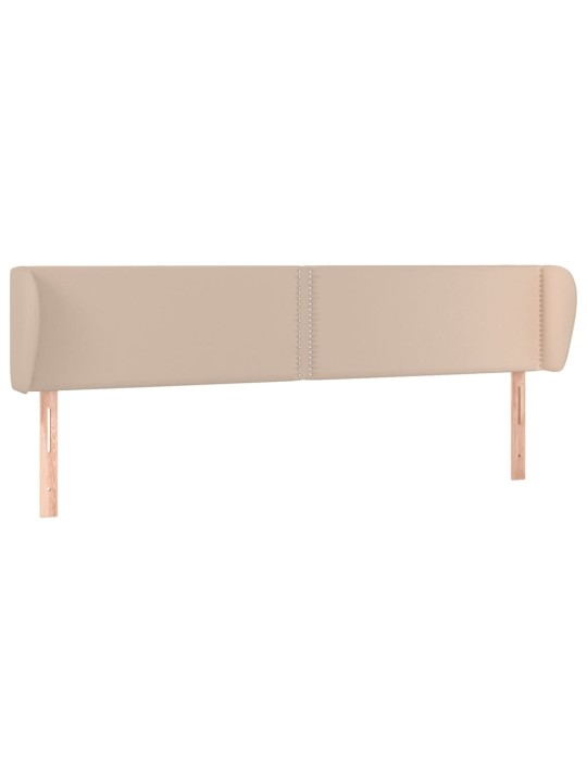 Čelo postele typu ušák cappuccino 183x23x78/88 cm umělá kůže