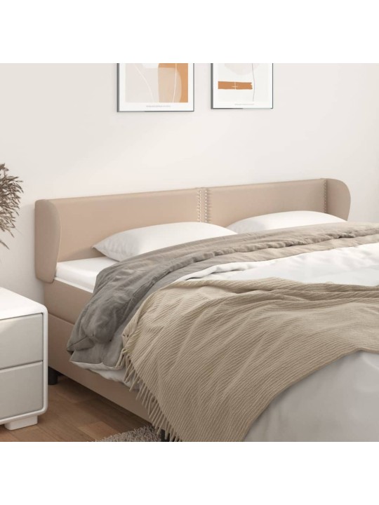 Čelo postele typu ušák cappuccino 183x23x78/88 cm umělá kůže