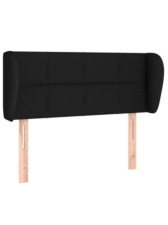Čelo postele typu ušák černé 83x23x78/88 cm textil