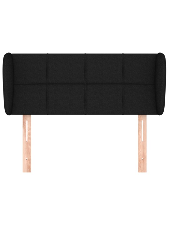 Čelo postele typu ušák černé 83x23x78/88 cm textil