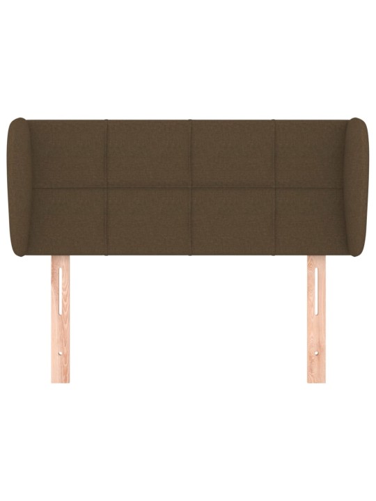Čelo postele typu ušák tmavě hnědé 83x23x78/88 cm textil