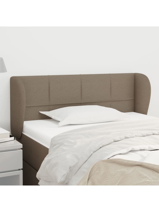 Čelo postele typu ušák taupe 83x23x78/88 cm textil