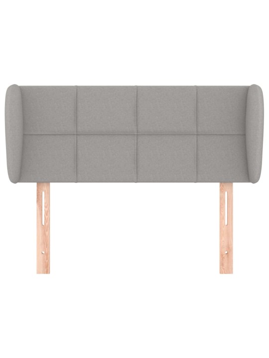 Čelo postele typu ušák světle šedé 93x23x78/88 cm textil