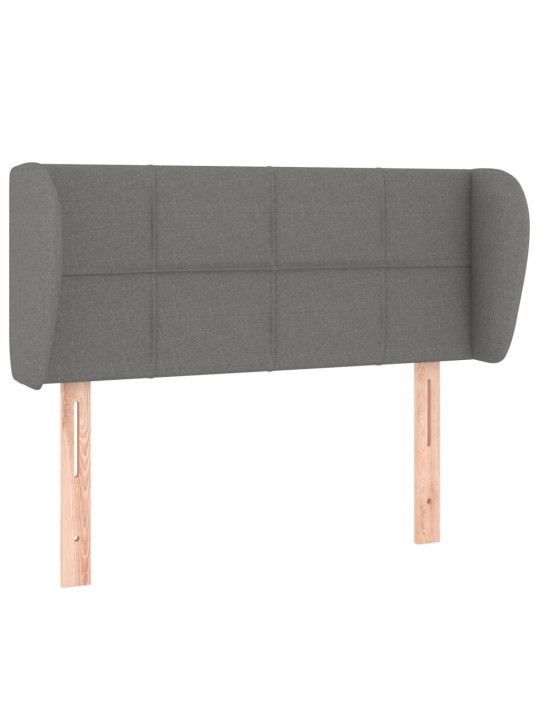 Čelo postele typu ušák tmavě šedé 93x23x78/88 cm textil