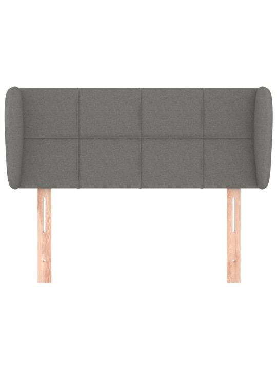 Čelo postele typu ušák tmavě šedé 93x23x78/88 cm textil