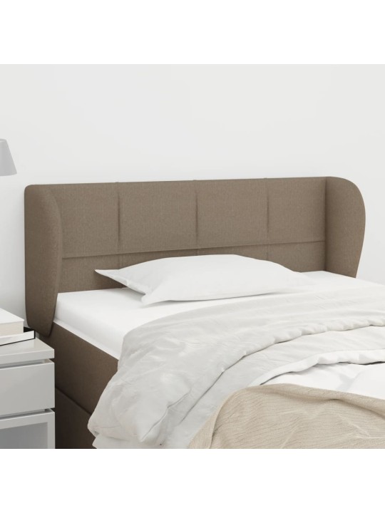 Čelo postele typu ušák taupe 93x23x78/88 cm textil