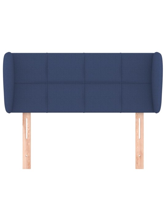 Čelo postele typu ušák modré 93x23x78/88 cm textil