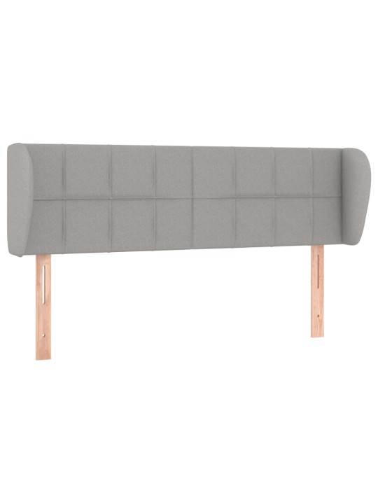 Čelo postele typu ušák světle šedé 147x23x78/88 cm textil