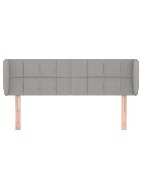 Čelo postele typu ušák světle šedé 147x23x78/88 cm textil