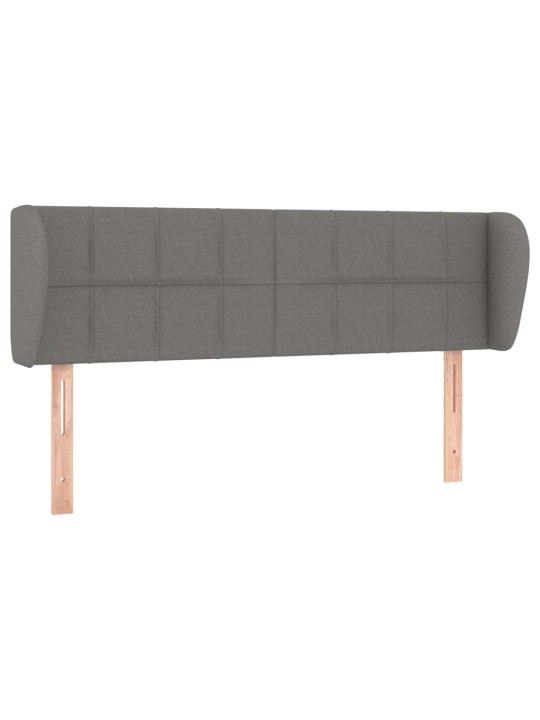 Čelo postele typu ušák tmavě šedé 147x23x78/88 cm textil