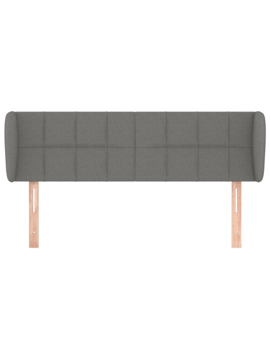Čelo postele typu ušák tmavě šedé 147x23x78/88 cm textil