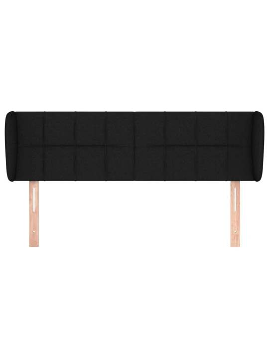 Čelo postele typu ušák černé 147x23x78/88 cm textil
