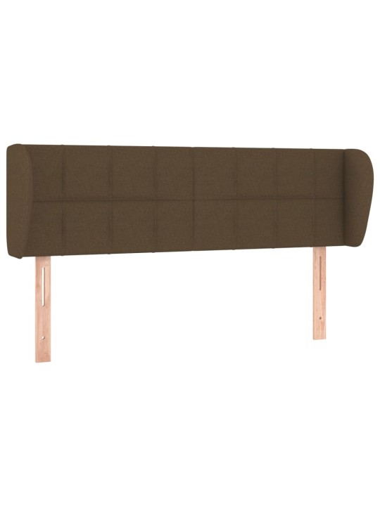 Čelo postele typu ušák tmavě hnědé 147x23x78/88 cm textil