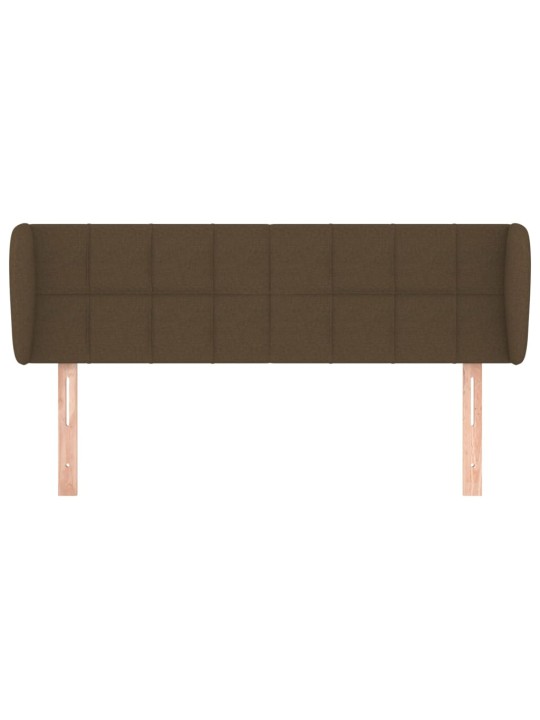 Čelo postele typu ušák tmavě hnědé 147x23x78/88 cm textil