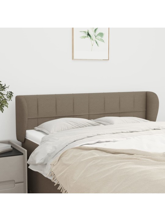 Čelo postele typu ušák taupe 147x23x78/88 cm textil