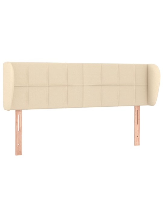 Čelo postele typu ušák krémové 147x23x78/88 cm textil