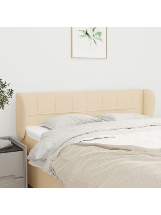 Čelo postele typu ušák krémové 147x23x78/88 cm textil