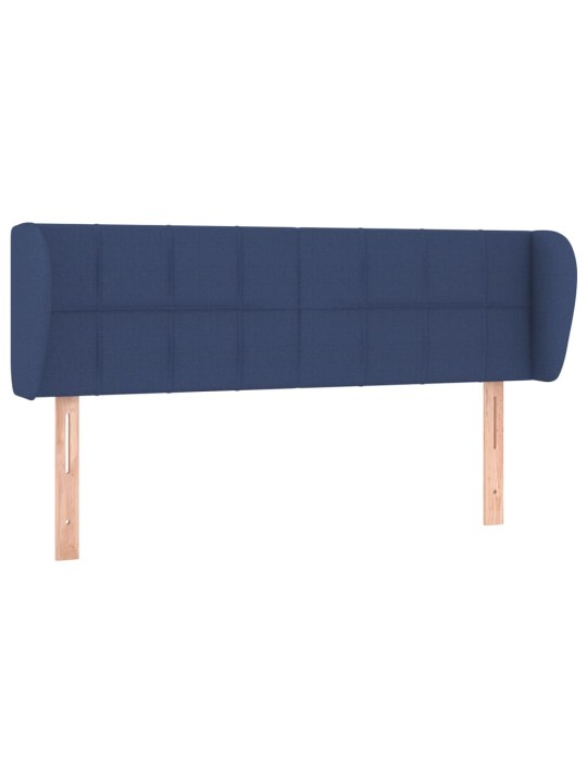 Čelo postele typu ušák modré 147x23x78/88 cm textil