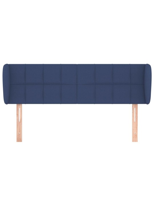 Čelo postele typu ušák modré 147x23x78/88 cm textil