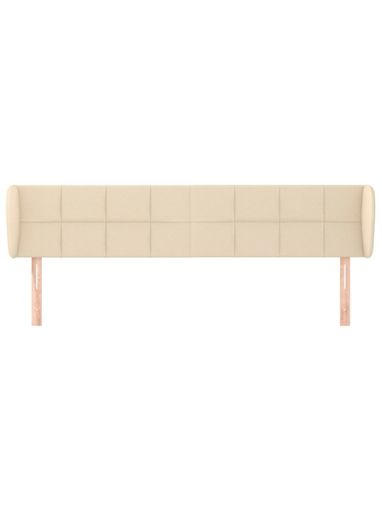 Čelo postele typu ušák krémové 163x23x78/88 cm textil