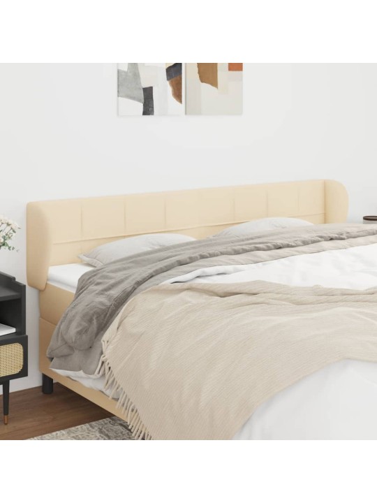 Čelo postele typu ušák krémové 163x23x78/88 cm textil