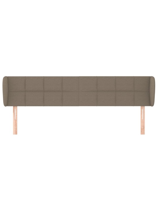 Čelo postele typu ušák taupe 203x23x78/88 cm textil